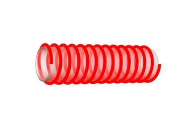 Red Spiral Light Discharge Hose